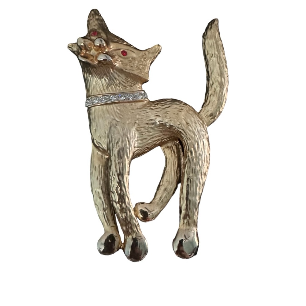 Cat Brooch Large with Bling